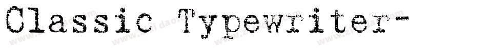 Classic Typewriter字体转换
